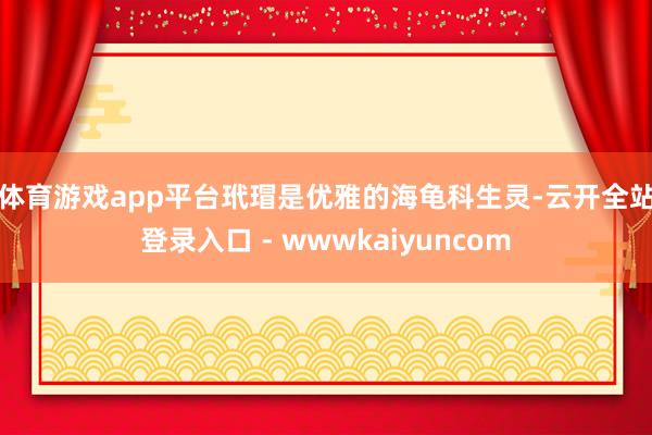 体育游戏app平台 玳瑁是优雅的海龟科生灵-云开全站登录入口 - wwwkaiyuncom
