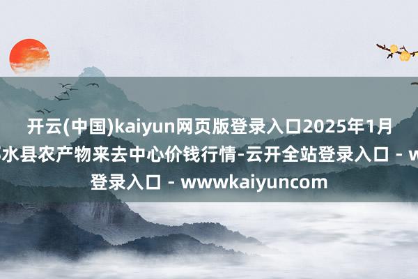 开云(中国)kaiyun网页版登录入口2025年1月2日四川广安市邻水县农产物来去中心价钱行情-云开全站登录入口 - wwwkaiyuncom