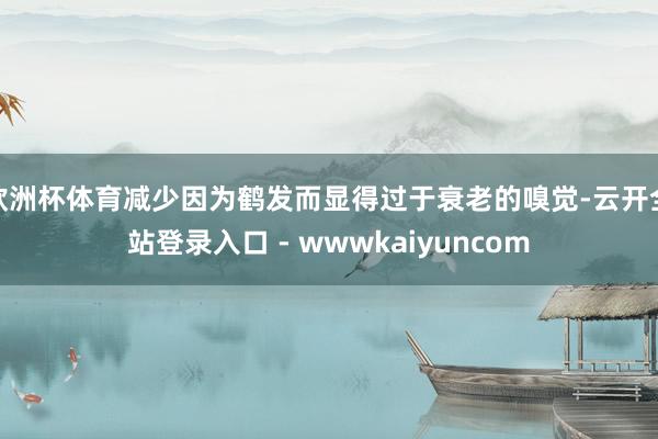 欧洲杯体育减少因为鹤发而显得过于衰老的嗅觉-云开全站登录入口 - wwwkaiyuncom