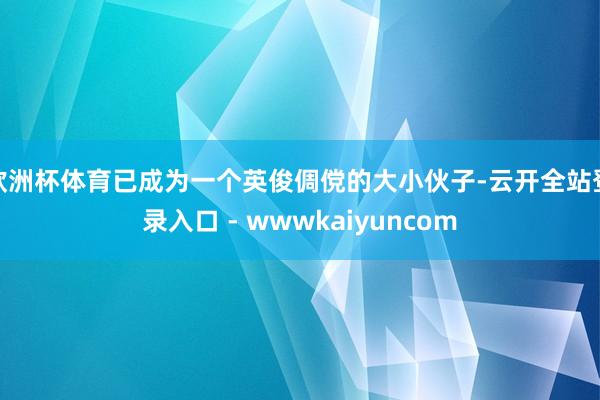 欧洲杯体育已成为一个英俊倜傥的大小伙子-云开全站登录入口 - wwwkaiyuncom