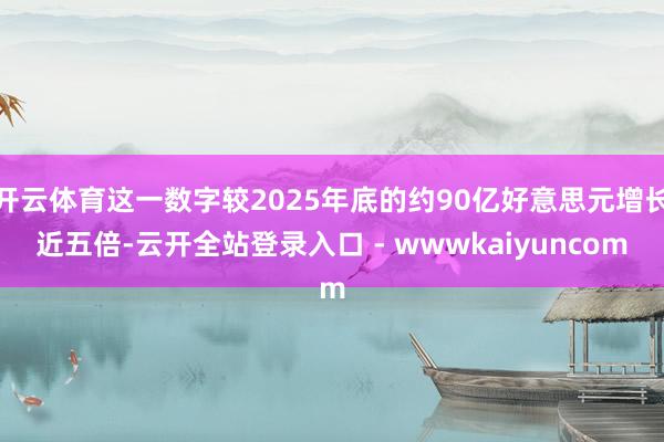 开云体育这一数字较2025年底的约90亿好意思元增长近五倍-云开全站登录入口 - wwwkaiyuncom