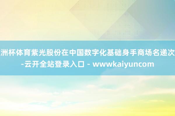 欧洲杯体育紫光股份在中国数字化基础身手商场名递次三-云开全站登录入口 - wwwkaiyuncom