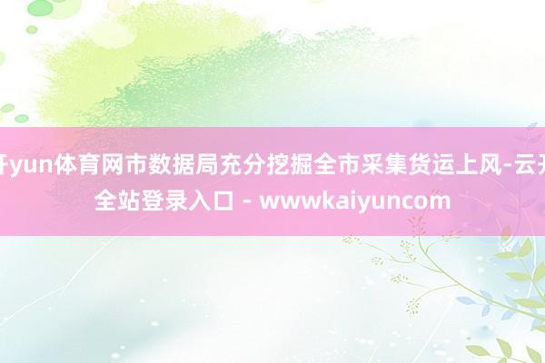 开yun体育网市数据局充分挖掘全市采集货运上风-云开全站登录入口 - wwwkaiyuncom