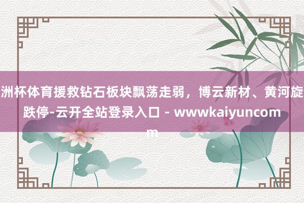 欧洲杯体育援救钻石板块飘荡走弱，博云新材、黄河旋风跌停-云开全站登录入口 - wwwkaiyuncom