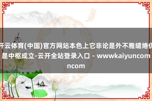 开云体育(中国)官方网站本色上它非论是外不雅缱绻仍是中枢成立-云开全站登录入口 - wwwkaiyuncom