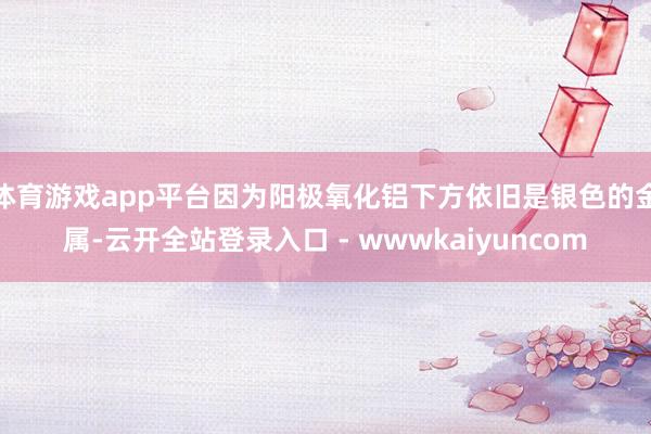 体育游戏app平台因为阳极氧化铝下方依旧是银色的金属-云开全站登录入口 - wwwkaiyuncom