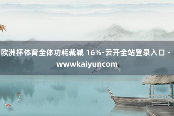 欧洲杯体育全体功耗裁减 16%-云开全站登录入口 - wwwkaiyuncom