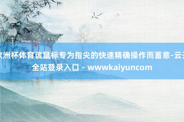 欧洲杯体育该鼠标专为指尖的快速精确操作而蓄意-云开全站登录入口 - wwwkaiyuncom